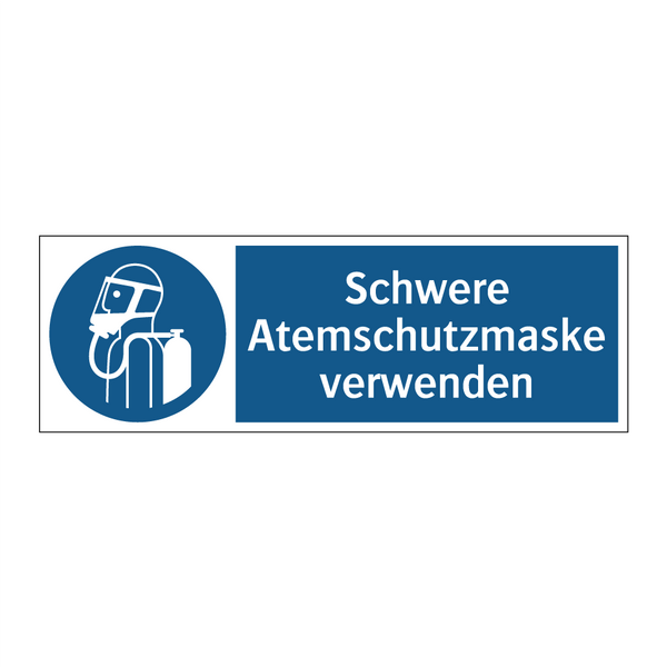 Schwere Atemschutzmaske verwenden