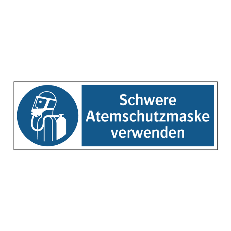 Schwere Atemschutzmaske verwenden