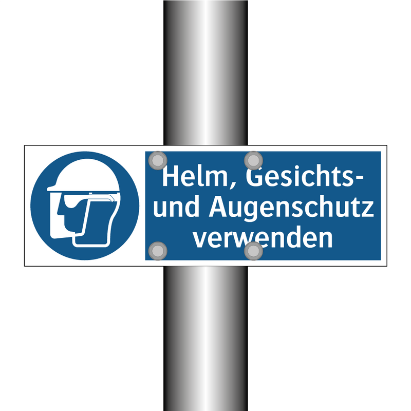 Helm, Gesichts- und Augenschutz verwenden