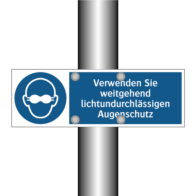 Verwenden Sie weitgehend lichtundurchlässigen Augenschutz