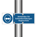 Verwenden Sie lichtundurchlässigen Augenschutz