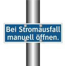 Bei Stromausfall manuell öffnen.