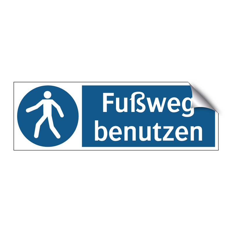 Fußweg benutzen