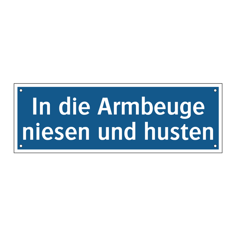 In die Armbeuge niesen und husten