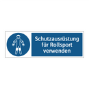 Schutzausrüstung für Rollsport verwenden