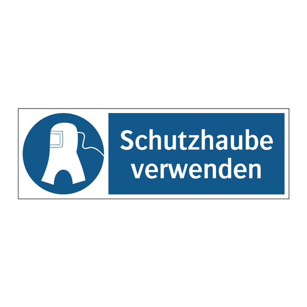 Schutzhaube verwenden