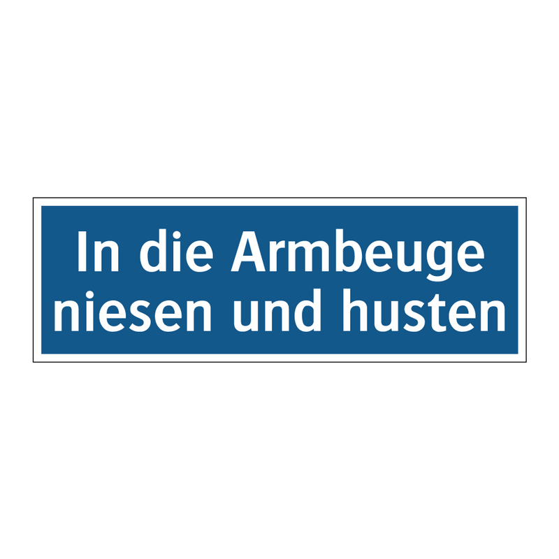 In die Armbeuge niesen und husten