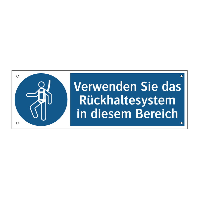 Verwenden Sie das Rückhaltesystem in diesem Bereich