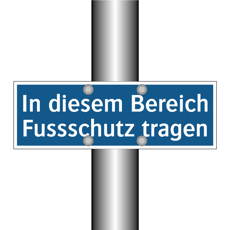 In diesem Bereich Fussschutz tragen