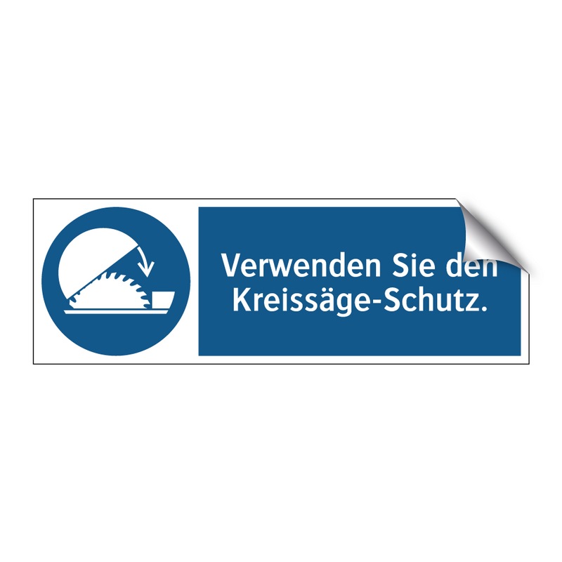 Verwenden Sie den Kreissäge-Schutz.