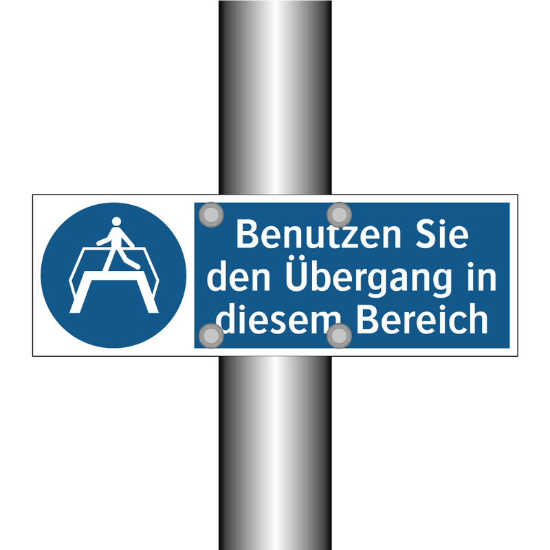 Benutzen Sie den Übergang in diesem Bereich