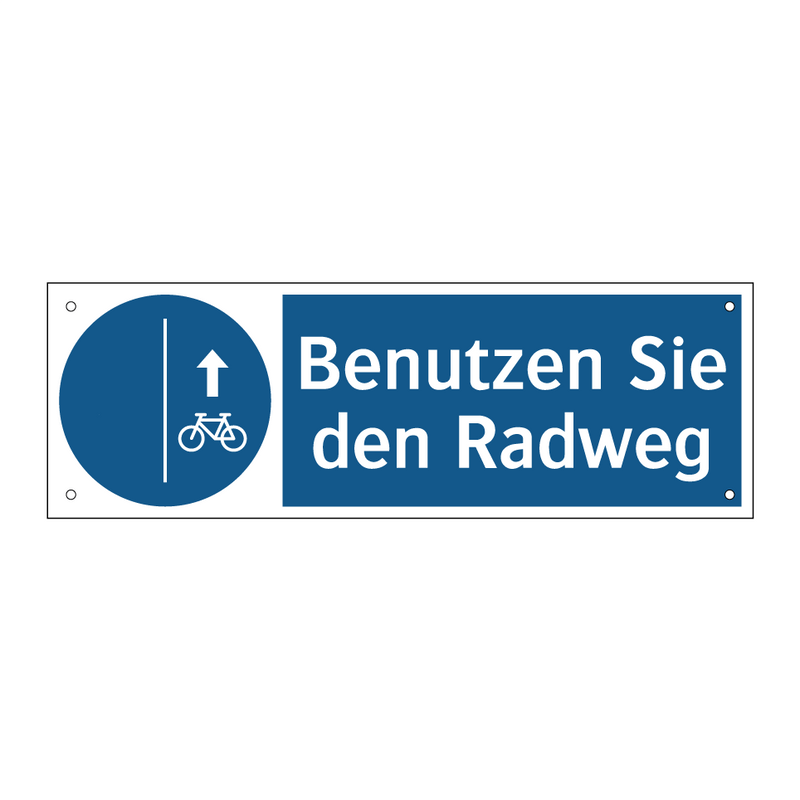 Benutzen Sie den Radweg