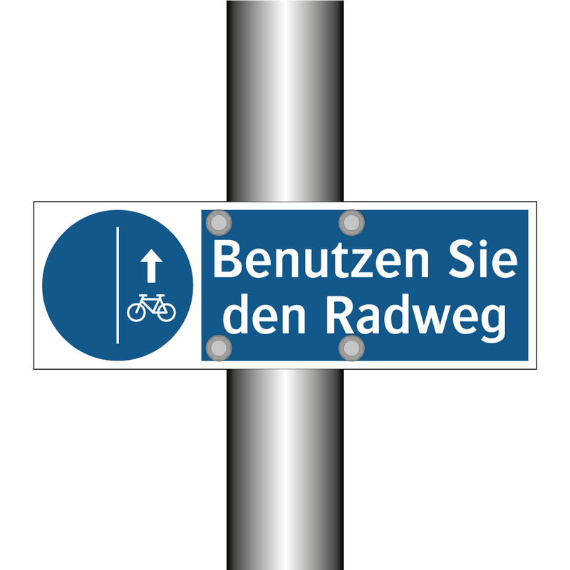 Benutzen Sie den Radweg
