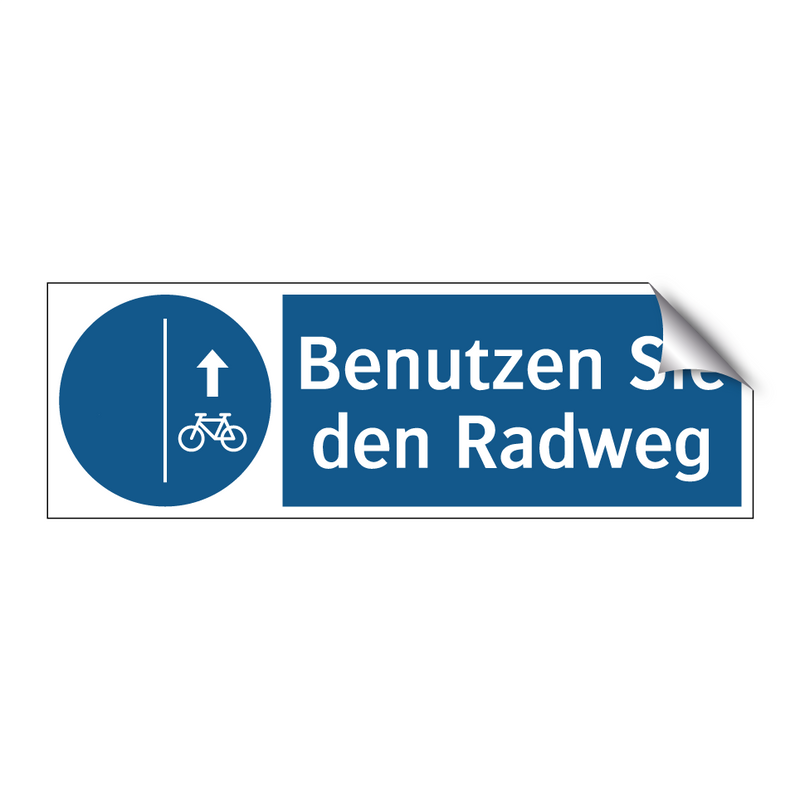 Benutzen Sie den Radweg