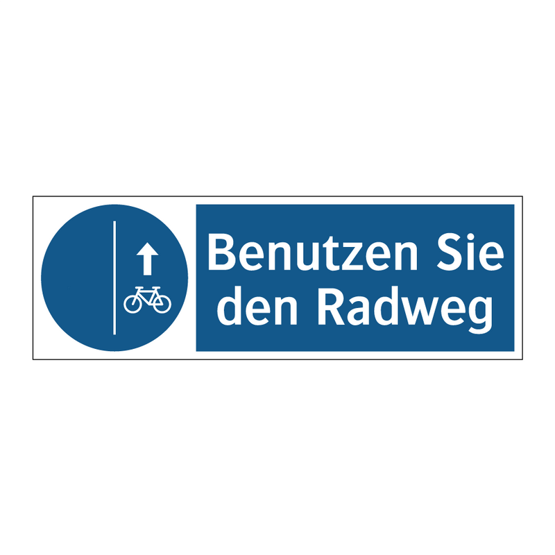 Benutzen Sie den Radweg
