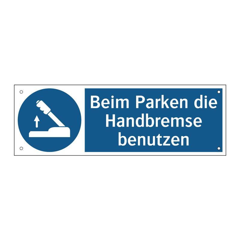 Beim Parken die Handbremse benutzen