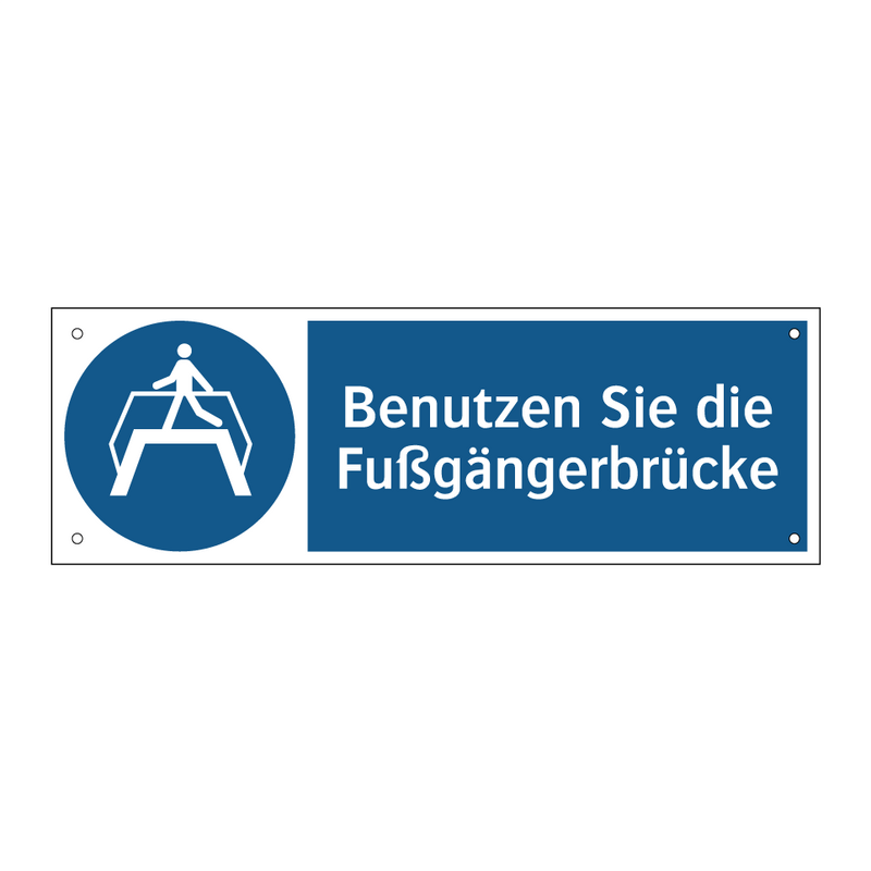 Benutzen Sie die Fußgängerbrücke