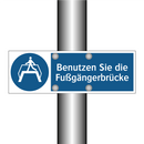 Benutzen Sie die Fußgängerbrücke