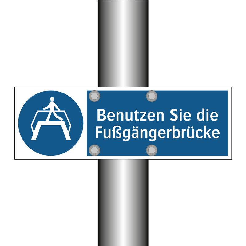 Benutzen Sie die Fußgängerbrücke