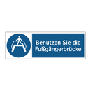 Benutzen Sie die Fußgängerbrücke