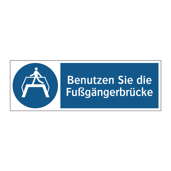 Benutzen Sie die Fußgängerbrücke