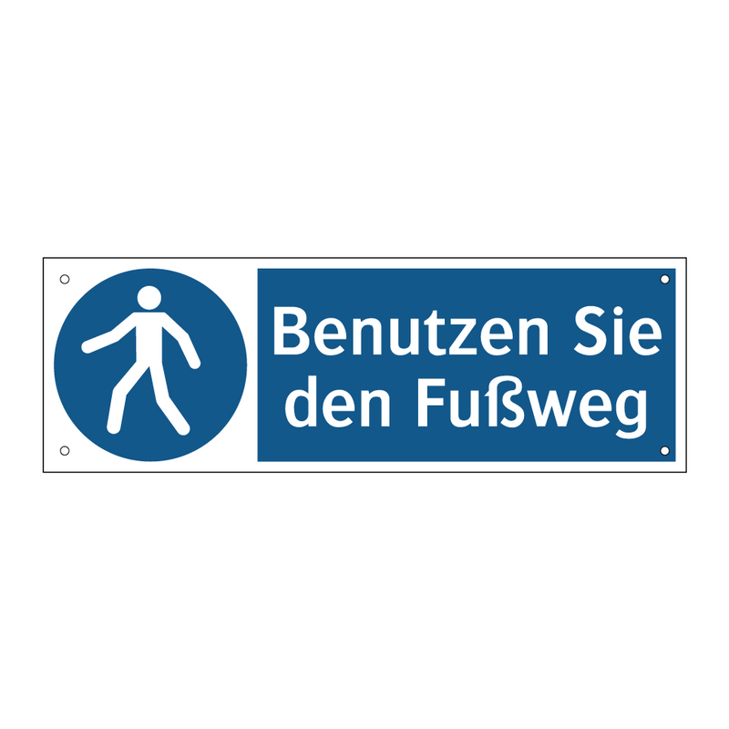 Benutzen Sie den Fußweg
