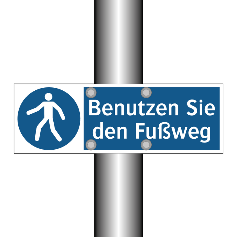 Benutzen Sie den Fußweg