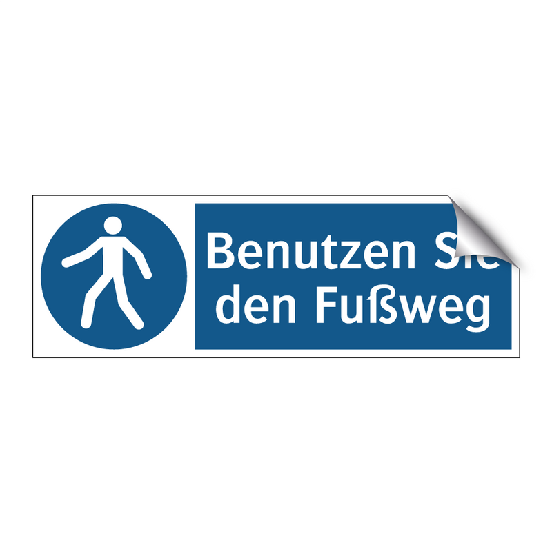 Benutzen Sie den Fußweg