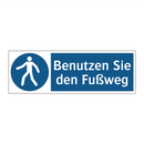 Benutzen Sie den Fußweg