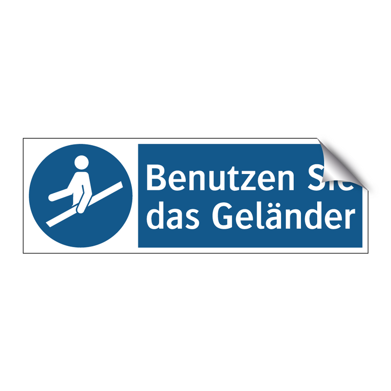 Benutzen Sie das Geländer