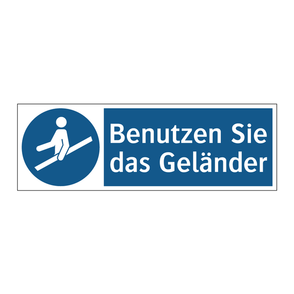 Benutzen Sie das Geländer