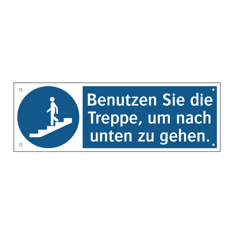 Benutzen Sie die Treppe, um nach unten zu gehen.