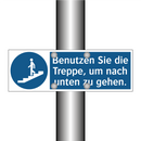 Benutzen Sie die Treppe, um nach unten zu gehen.