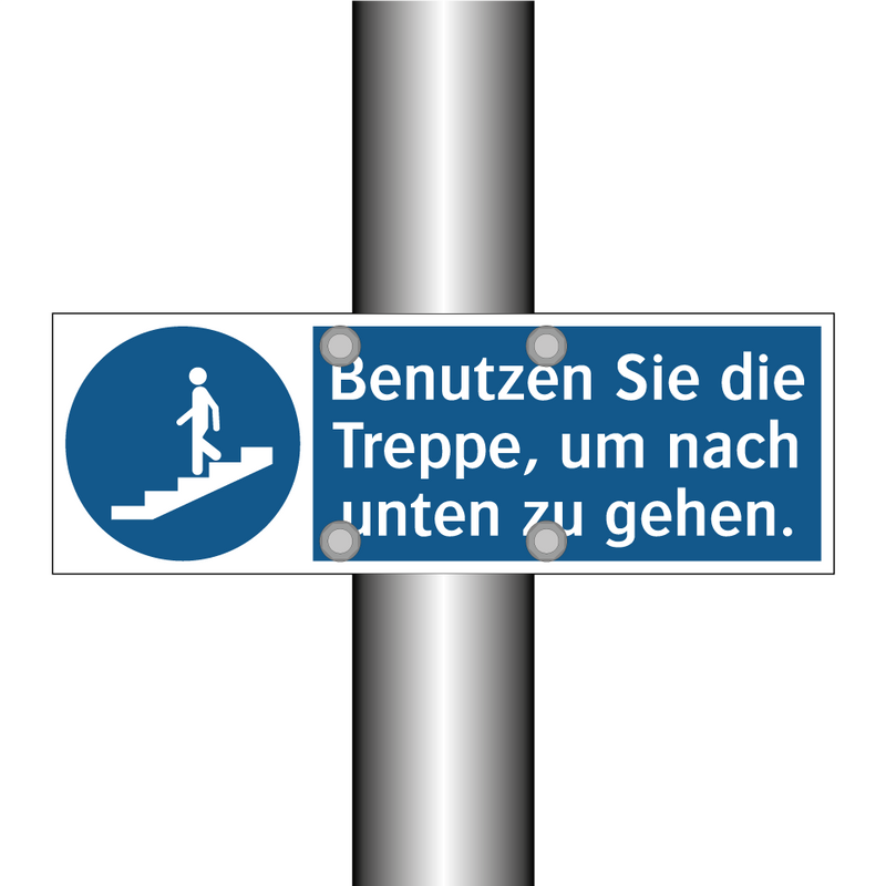 Benutzen Sie die Treppe, um nach unten zu gehen.