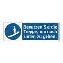 Benutzen Sie die Treppe, um nach unten zu gehen.