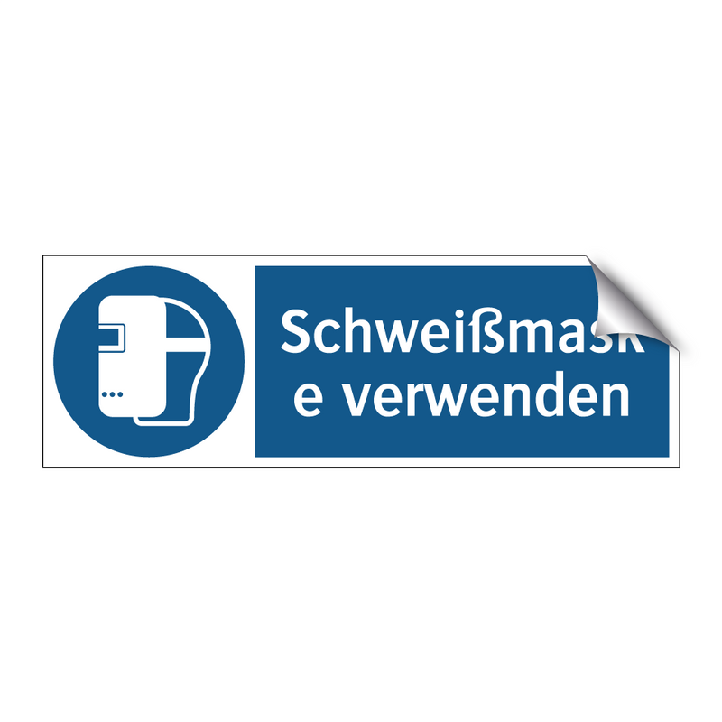 Schweißmaske verwenden