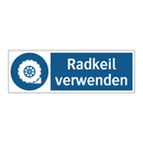 Radkeil verwenden