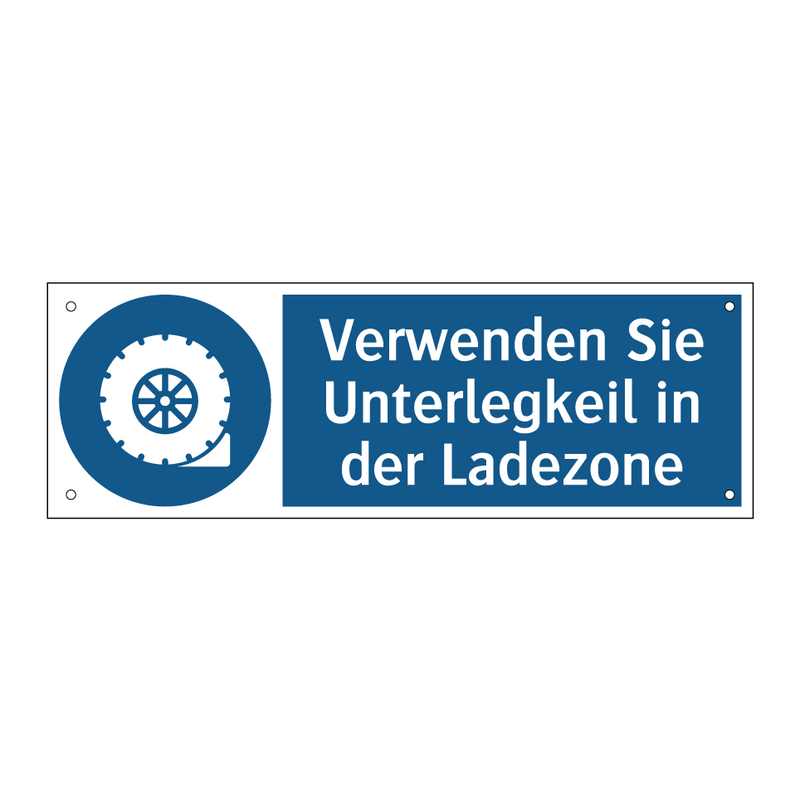 Verwenden Sie Unterlegkeil in der Ladezone