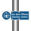 Vor dem Öffnen Stecker ziehen