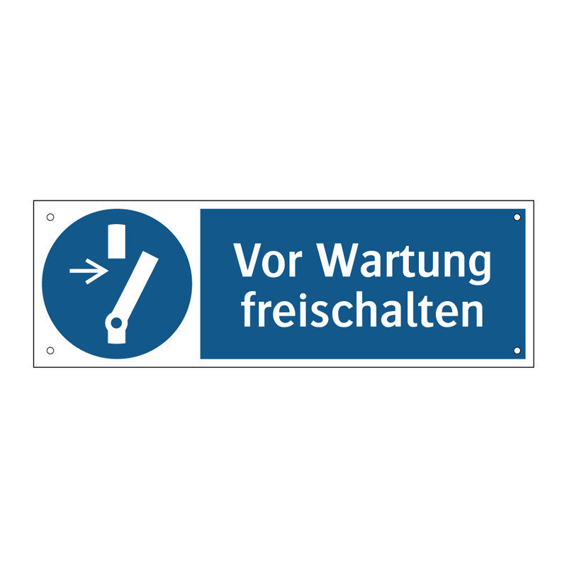 Vor Wartung freischalten