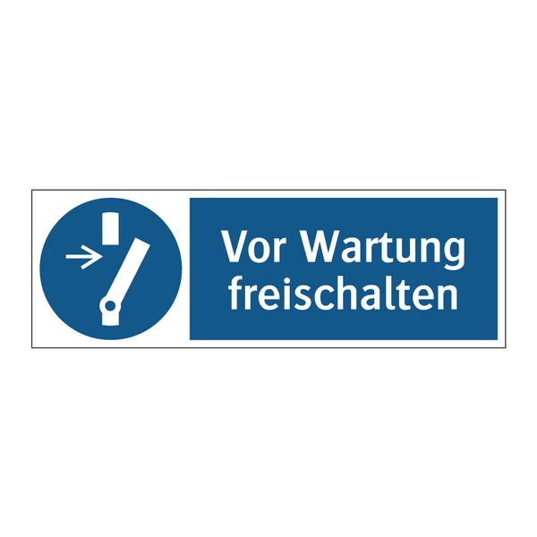 Vor Wartung freischalten
