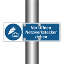 Vor Öffnen Netzwerkstecker ziehen