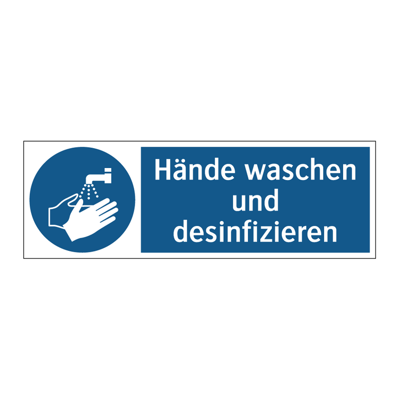 Hände waschen und desinfizieren