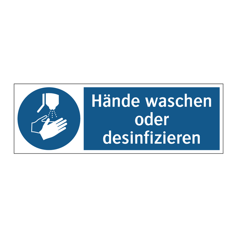 Hände waschen oder desinfizieren
