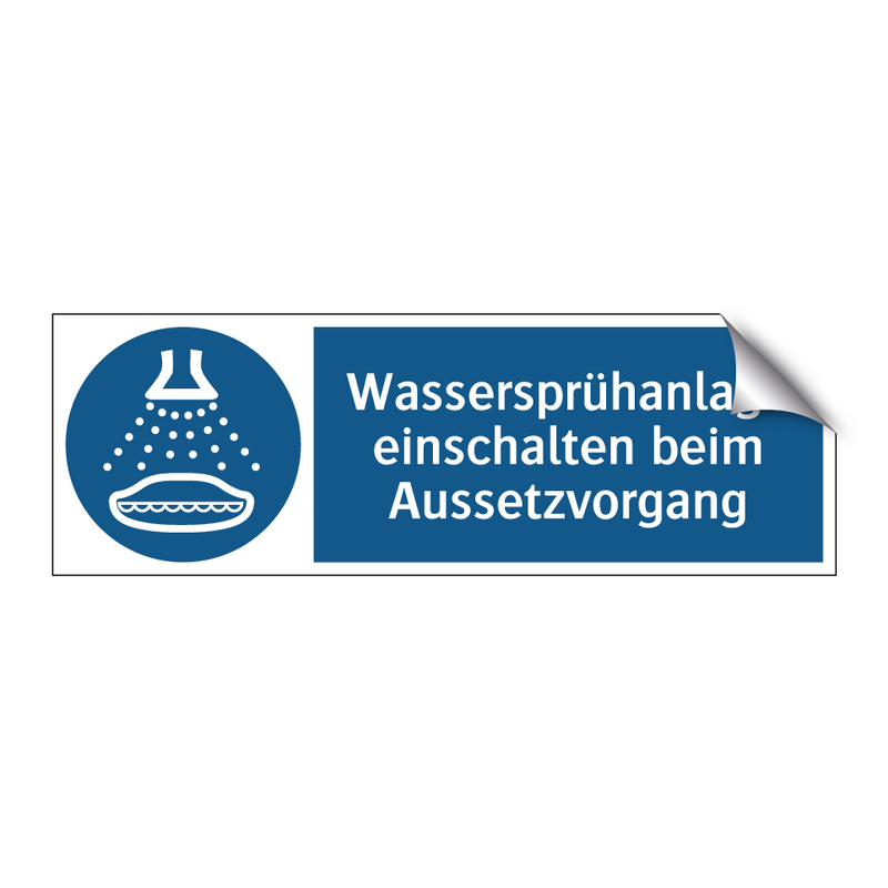 Wassersprühanlage einschalten beim Aussetzvorgang