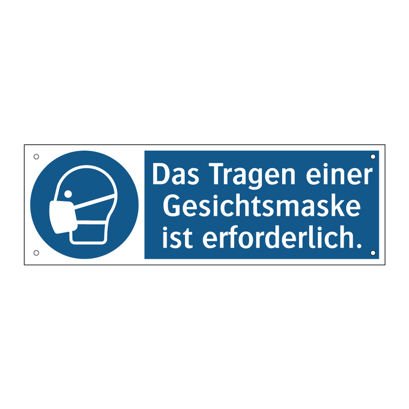 Das Tragen einer Gesichtsmaske ist erforderlich.