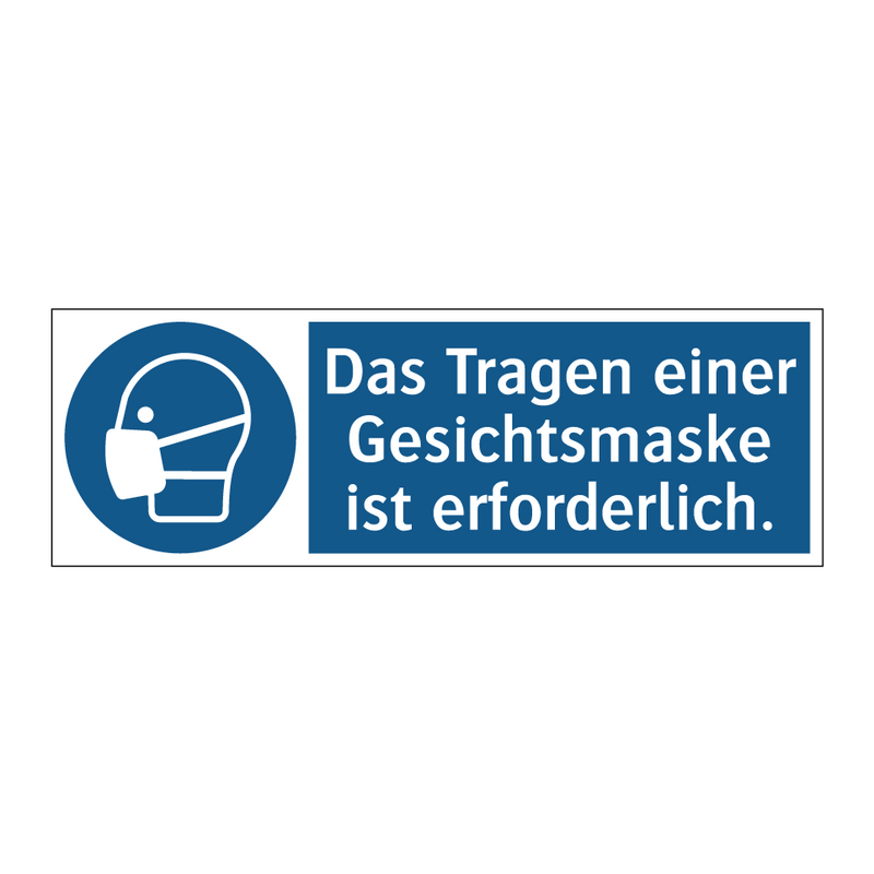 Das Tragen einer Gesichtsmaske ist erforderlich.