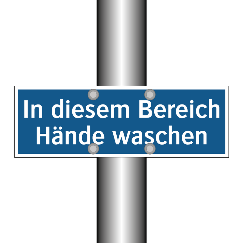 In diesem Bereich Hände waschen