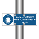 In diesem Bereich eine Schwimmweste tragen