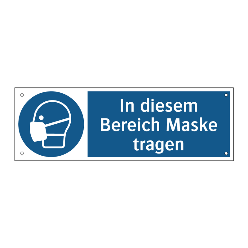In diesem Bereich Maske tragen